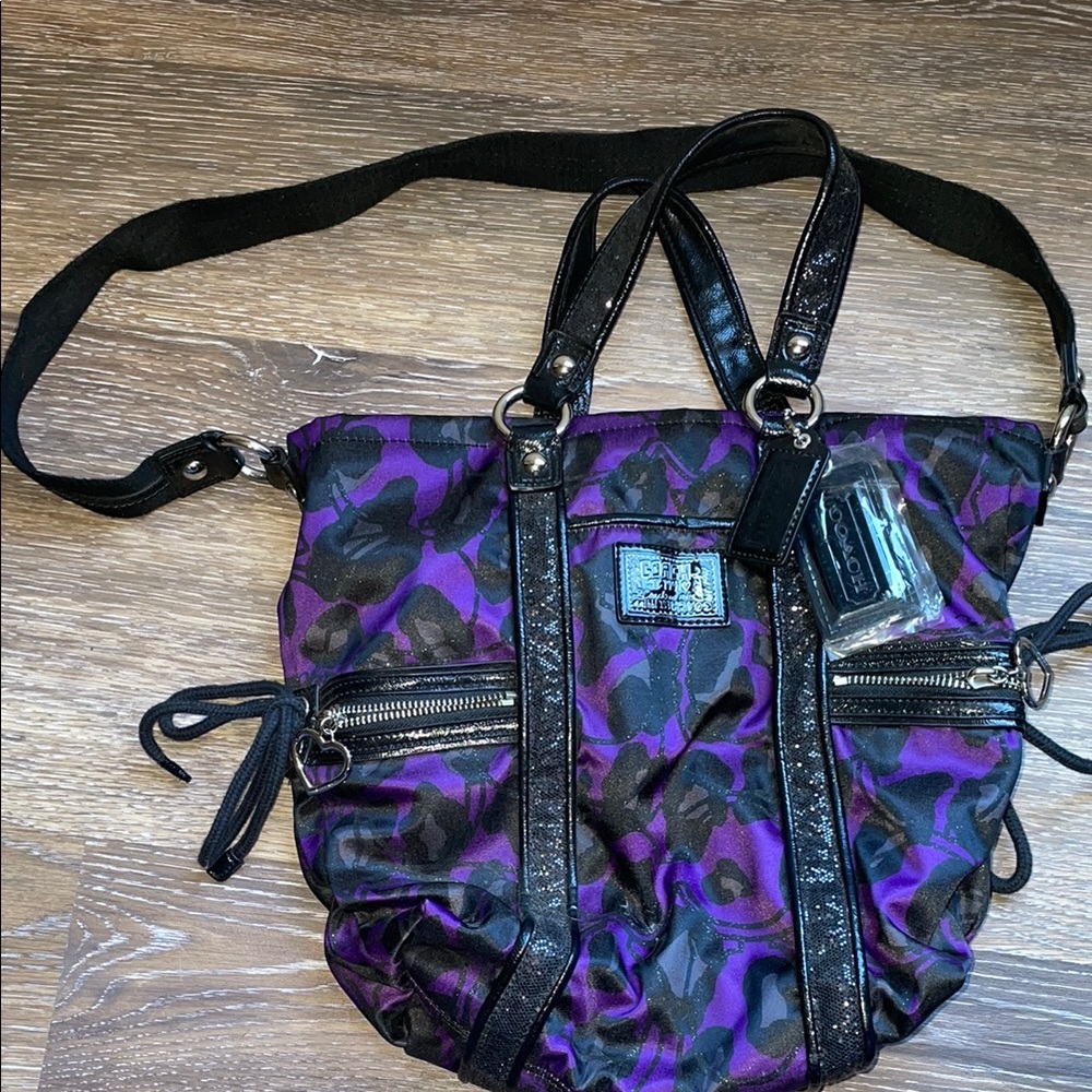 Stylish Purple and Black Women's Bag